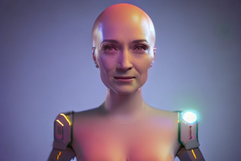 Sophia robot with a face like a robot