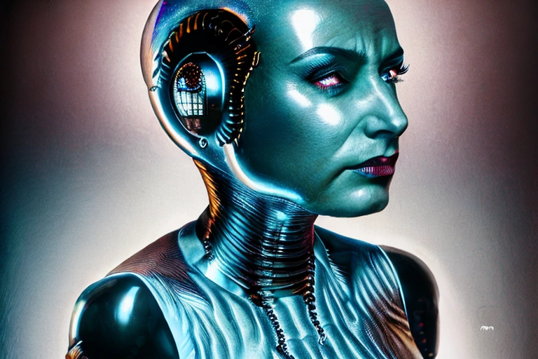 sophia the robot 2021 as an album cover by lee bermejo
