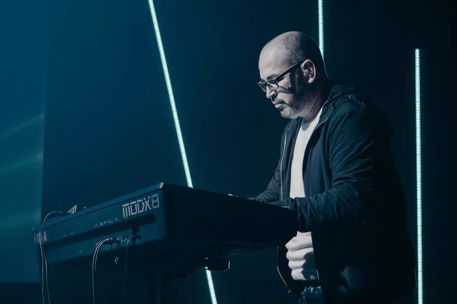 A Man Playing the Keyboard