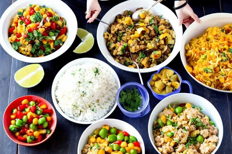 A potluck meal is versatile and can include a variety of foods to please everyone.