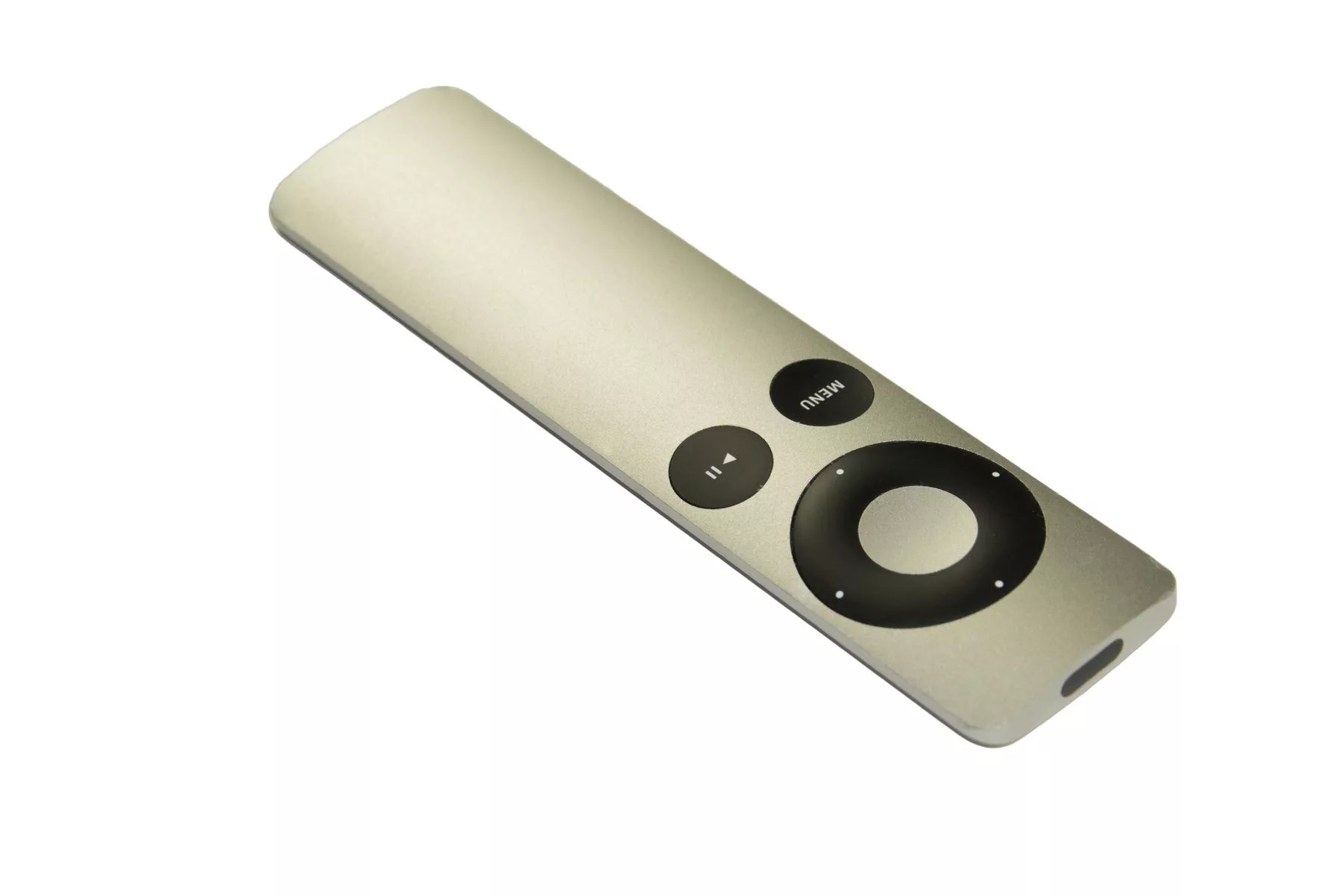 Apple TV Remote - a white and black remote control