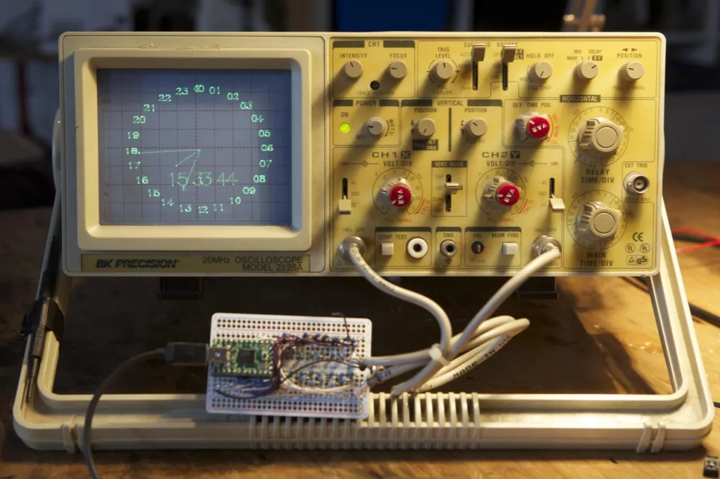 File:Oscilloscope clock.jpg - Image of Technology, dual monitors