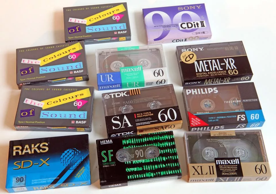 blank cassette tape sealed - various types of condoms