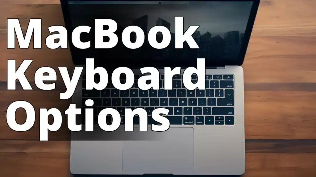 The featured image for this article should show a MacBook with a keyboard displayed in front of it
