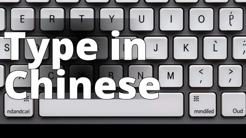 A Mac keyboard with a Chinese input source icon in the menu bar.