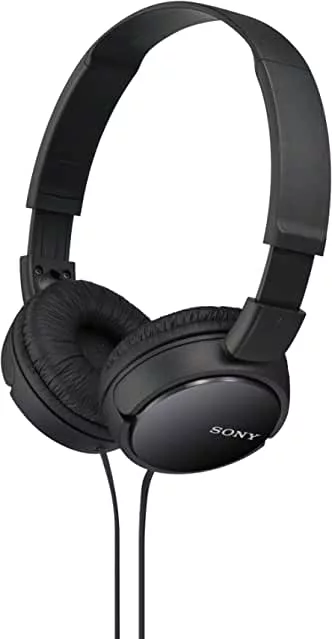 Sony On-Ear Wired Headphones, Black MDR-ZX110.