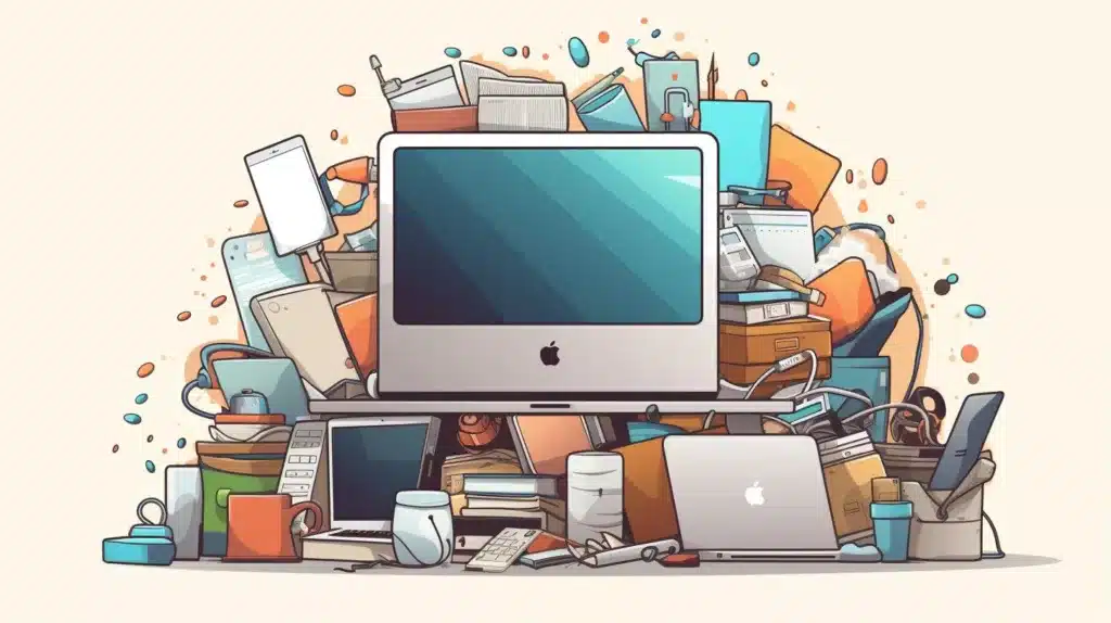 The featured image should contain a visually appealing depiction of a cluttered Mac desktop