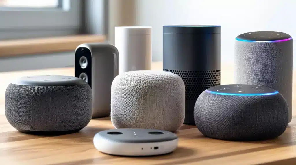 The featured image should contain a collage of the best smart speakers of 2023